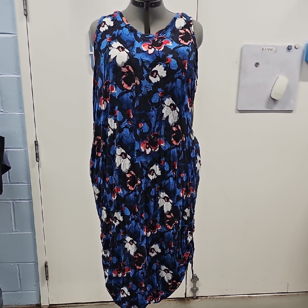 Lane Bryant Blue Floral Maxi Dress